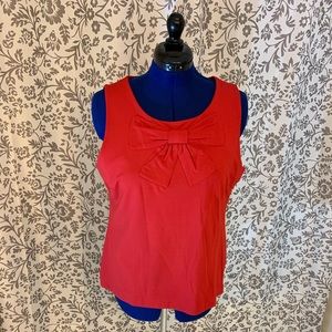 Banana Republic red bow front tank  XL